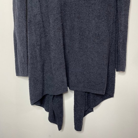 Barefoot Dreams Black Cozy Chic Lite Open Front Cardigan Knit Sweater S/M - Picture 8 of 13